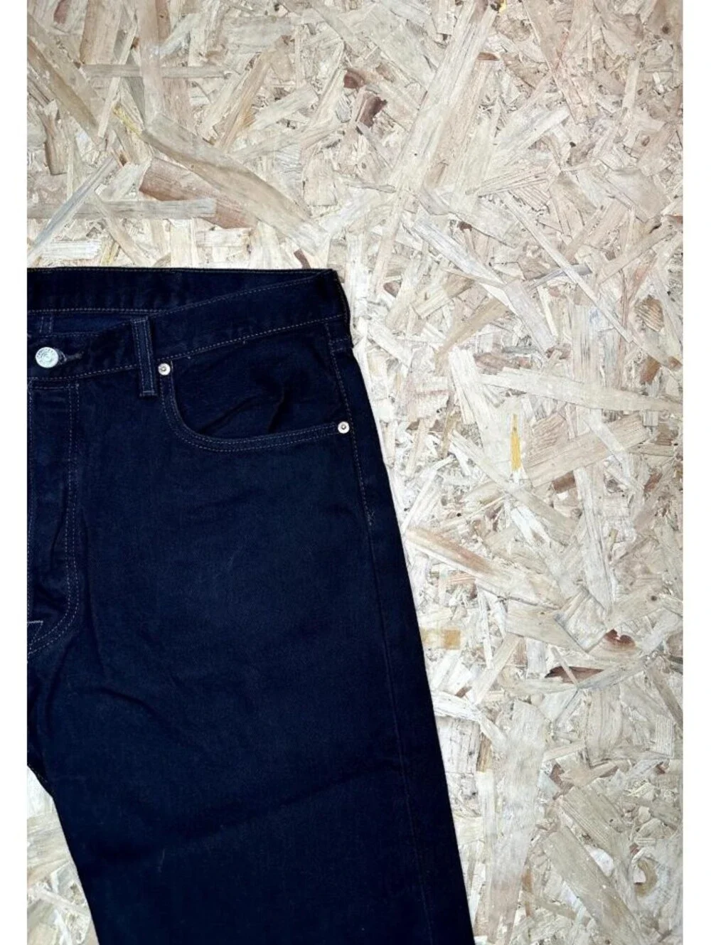 Levis 501 Original Fit Jeans Mens 38x29 Dark Wash Indigo Blue Denim Button Fly